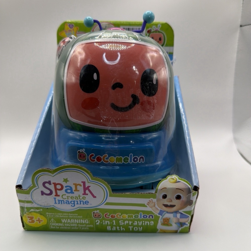 Spark Cocomelon 2-in-1 Spraying Bath Toy With LED Lights Music - NEW SHIPS FAST!